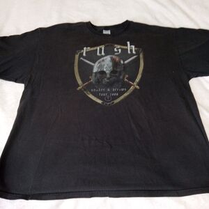 Rush Shirt Mens 2XL Black Snakes & Arrows Tour 2008 Rock Band Tee Concert Y2K